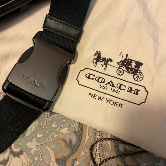 NWT Rare Coach Rider Belt Bag In Signature Canvas 5623 - Picture 13 of 16